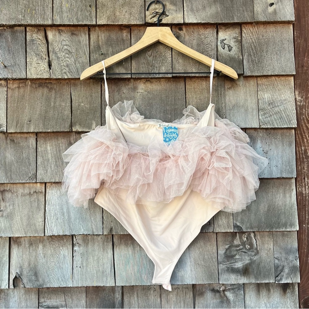 Free People Big Love Bodysuit in Blush